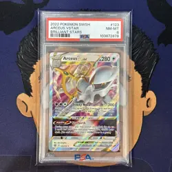 PSA 8 NEAR MINT 2022 Pokemon Brilliant Stars ARCEUS VSTAR #123 - Image 2