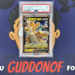 PSA 9 MINT 2022 Pokemon Go Premier Deck Holder DRAGONITE V #235 Promo Holo - Image 1