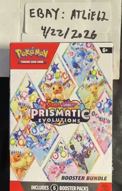 Pokemon TCG Prismatic Evolutions Booster Bundle - New Factory Sealed (x6 Packs) - Image 1