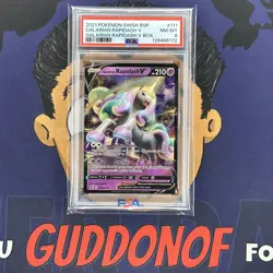 PSA 8 NEAR MINT 2021 Pokemon GALARIAN RAPIDASH V #111 Promo Holo - Image 1