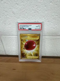 2020 Pokemon Air Balloon 213/202 Sword & Shield PSA 10 Secret Rare Full Art Gold - Image 1