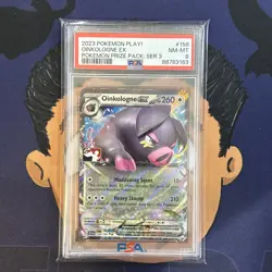 PSA 8 NEAR MINT 2023 Pokemon Prize Pack Series 3 OINKOLOGNE EX #158 - Image 2