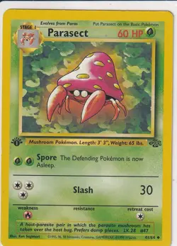 Pokemon Jungle #41 Parasect 1st Edition - Image 1