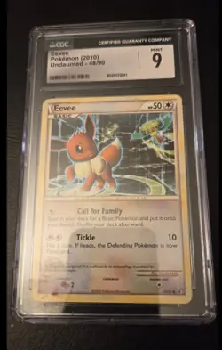 2010 Pokemon Undaunted Eevee #48 CGC 9 MINT - Image 1
