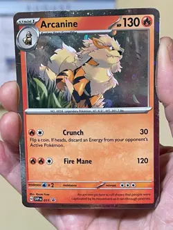 POKEMON ARCANINE #SVP/011 PROMO BLACK STAR COSMOS HOLOFOIL VLP CARD - Image 1