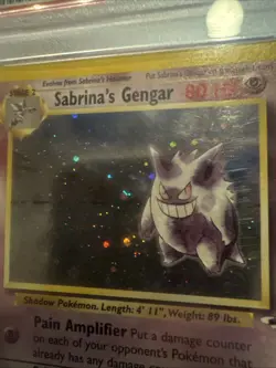 140517804 Sabrina's Gengar 2000 Pokemon Gym Heroes #14 Holo PSA 5 Possible Swirl - Image 3