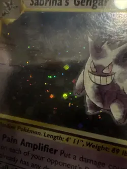 140517804 Sabrina's Gengar 2000 Pokemon Gym Heroes #14 Holo PSA 5 Possible Swirl - Image 4