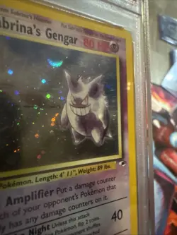 140517804 Sabrina's Gengar 2000 Pokemon Gym Heroes #14 Holo PSA 5 Possible Swirl - Image 5