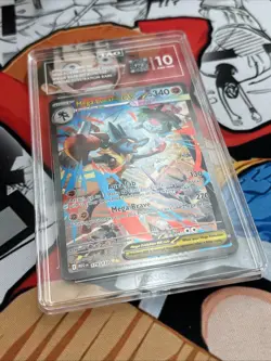 Pokemon Mega Lucario EX 179/132 Me01 Special Illustration Rare Holo TAG 10 - Image 3