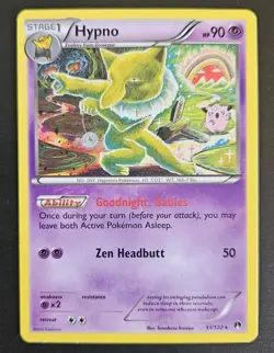 Hypno 51/122 x2 1 RH 1 Reg Breakpoint Rare Pokemon TCG VLP/Dmg - Image 5