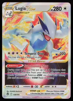 Lugia VSTAR 139/195 Holo VSTAR Rare Silver Tempest Pokemon NM - Image 1