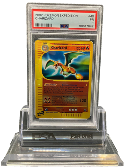 2002 POKEMON EXPEDITION 40/165 CHARIZARD REVERSE HOLO PR PSA 1 LOW POP 34 - Image 1