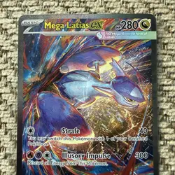 Pokemon Mega Latias EX Holo Rare Full Art 280 HP 181/132 Me01 English - Image 2