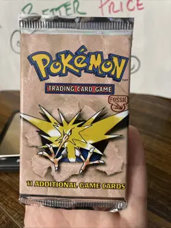 Pokemon Fossil Booster Pack HeavyU 21!+ Zapdos Unopened - Image 2