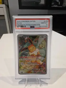 2025 POKEMON SVP EN-SV BLACK STAR PROMO #173 EEVEE PSA 10 - Image 1