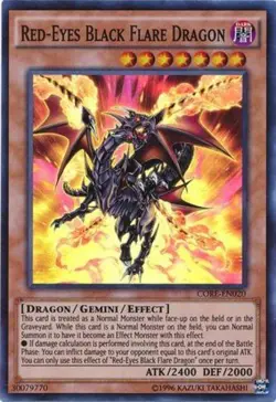 Red-Eyes Black Flare Dragon - CORE-EN020 - Super Rare - Unlimited Edition - Near - Image 1