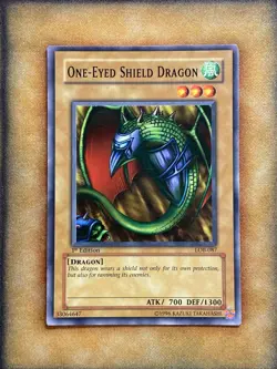 Yugioh One-Eyed Shield Dragon LOB-087 Common 1st Ed North American NM - Image 1