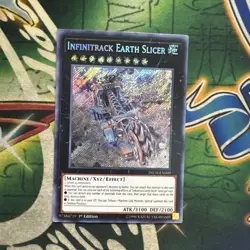 Yugioh! Infinitrack Earth Slicer INCH-EN009 Secret Rare 1st Edition NM - Image 1