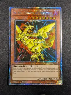 Yugioh Sacred Phoenix of Nephthys RA03-EN147 1st Edition Platinum Secret Rare NM - Image 1