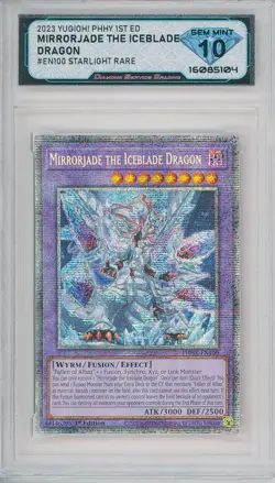 Yugioh! MIRRORJADE THE ICEBLADE DRAGON Phhy-EN100 Starlight 💎 DSG 10 Gem Mint - Image 1
