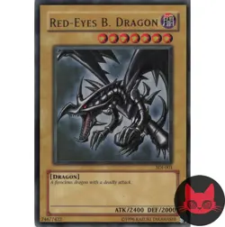 Yugioh Red-Eyes Black Dragon SDJ-001 Ultra Rare LP - Image 1