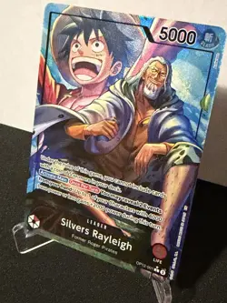 One Piece Silvers Rayleigh (Alternate Art) Leader OP12-001 Legacy of the Master - Image 1
