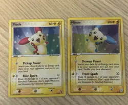 Pokemon Card Bundle 3 Cards Minun + Plusle And Ho-oh Legend Bottom Half - Image 1