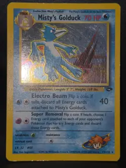 Misty's Golduck 12/132 WOTC Gym Challenge Unlimited Holo Holo Pokemon Card MP - Image 2