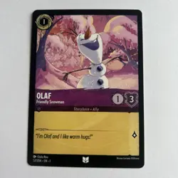 Disney Lorcana Demo Olaf - Friendly Snowman Card - Rare - Image 1