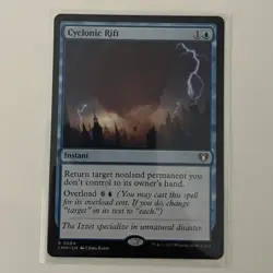 NMT MTG Cyclonic Rift Commander Masters Regular Blue Instant Rare Card - Image 1