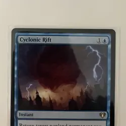 NMT MTG Cyclonic Rift Commander Masters Regular Blue Instant Rare Card - Image 2