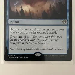 NMT MTG Cyclonic Rift Commander Masters Regular Blue Instant Rare Card - Image 3