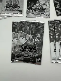 Digimon Card Game Lot Of 11 Promo Card Packs Great Dash Double Diamond Etc - Image 3