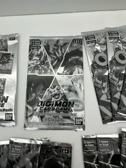 Digimon Card Game Lot Of 11 Promo Card Packs Great Dash Double Diamond Etc - Image 5
