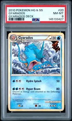 Gyarados 2010 HGSS Trainer Kit #20/30 Pokemon Trading Card PSA 8 - Image 1