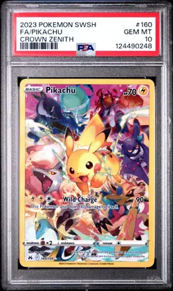 Pikachu - 160/159 - Secret Rare - Crown Zenith - Pokemon Card - PSA 10 - Image 1