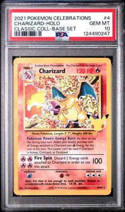 Charizard - 4/102 - Classic Collection - Celebrations - Pokemon Card - PSA 10 - Image 1