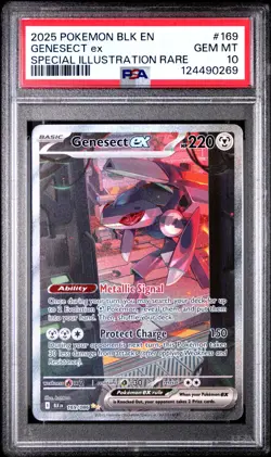 Genesect ex - 169/086 - SIR - Black Bolt - Pokemon Card - PSA 10 - Image 1