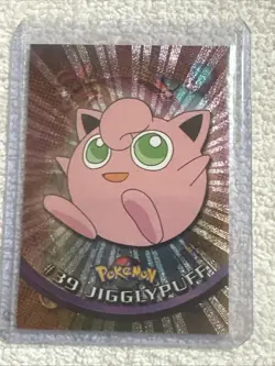 Topps Pokemon Card Series 1 Chrome Foil Black Logo 1st Edition #39 Jigglypuff NM - Image 1