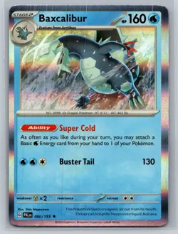 Baxcalibur #060/193 SV02: Paldea Evolved Holo Rare - Pokemon Cards F42 - Image 1