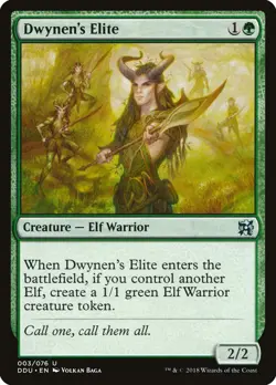 MTG Dwynen's Elite [Duel Decks: Elves vs. Inventors] Lightly Played Magic - Image 1