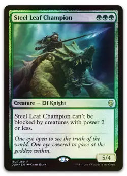 Steel Leaf Champion #182 (Foil) (LP) Dominaria DOM Magic MTG - Image 1