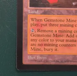 Wizards of the Coast Gemstone Mine MTG Weatherlight Land Uncommon 1997 Brom - Image 4