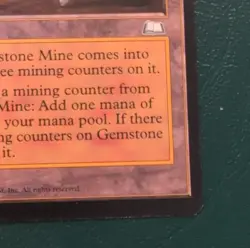 Wizards of the Coast Gemstone Mine MTG Weatherlight Land Uncommon 1997 Brom - Image 5
