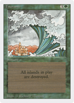 Tsunami (MP) Revised Edition 3ED Magic MTG - Image 1