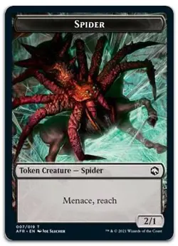 Spider Token #7 (NM) Forgotten Realms AFR Magic MTG - Image 1