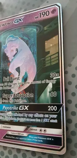 Pokemon Mewtwo GX TCG Shining Legends Holo Card 78/73 Secret Rare - Image 5