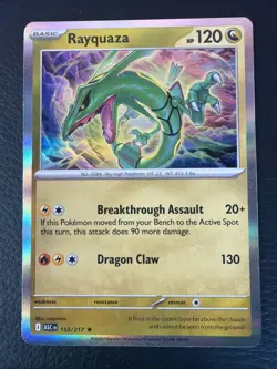 Rayquaza 153/217 Pokemon Mega Evolution Ascended Heroes Holo - Image 1