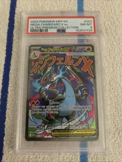 Pokemon Mega Charizard ex Ultra Premium Collection Black Star Promo PSA 8 - Image 1