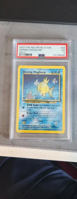 Pokemon Shining Magikarp 66/64 Neo Revelation Vintage Holo SWIRL PSA 5 - Image 1
